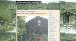 Desktop Screenshot of hiddenhollowpark.com